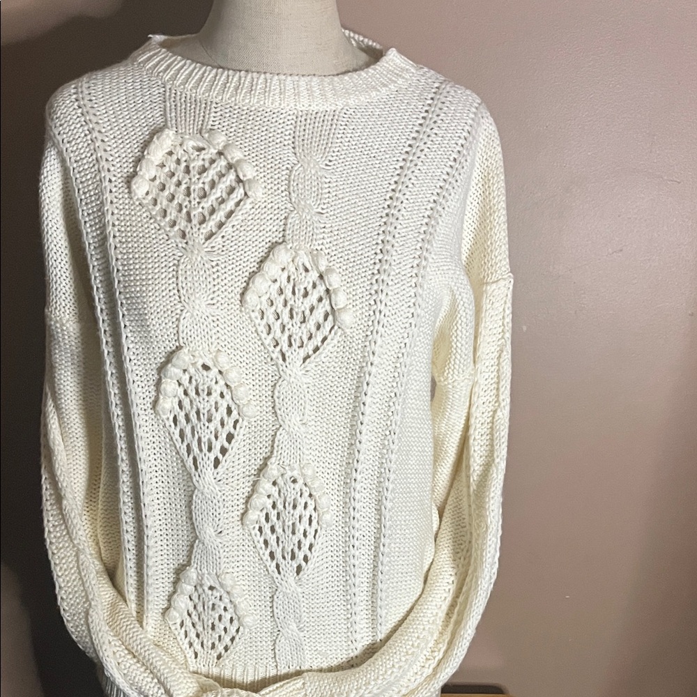 😄Vintage sweater cable knit shell design